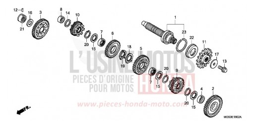 BOITE DE VITESSES (NC700XD) (ARBRE INTERMEDIAIRE) NC700XDC de 2012